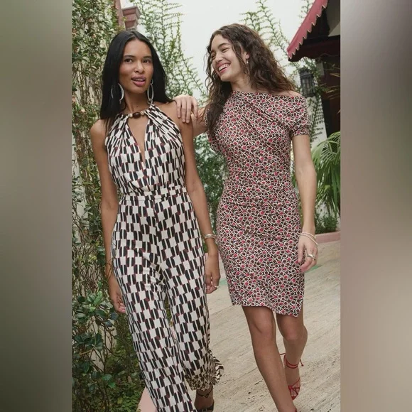 DIANE VON FURSTENBERG SILK JUMPSUIT New Condition - Picture 1 of 14